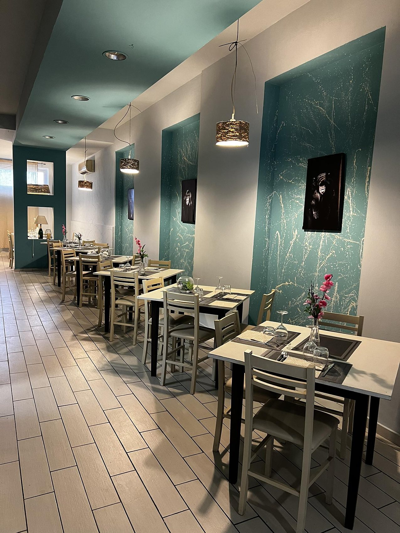 La sala interna del ristorante